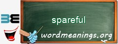 WordMeaning blackboard for spareful